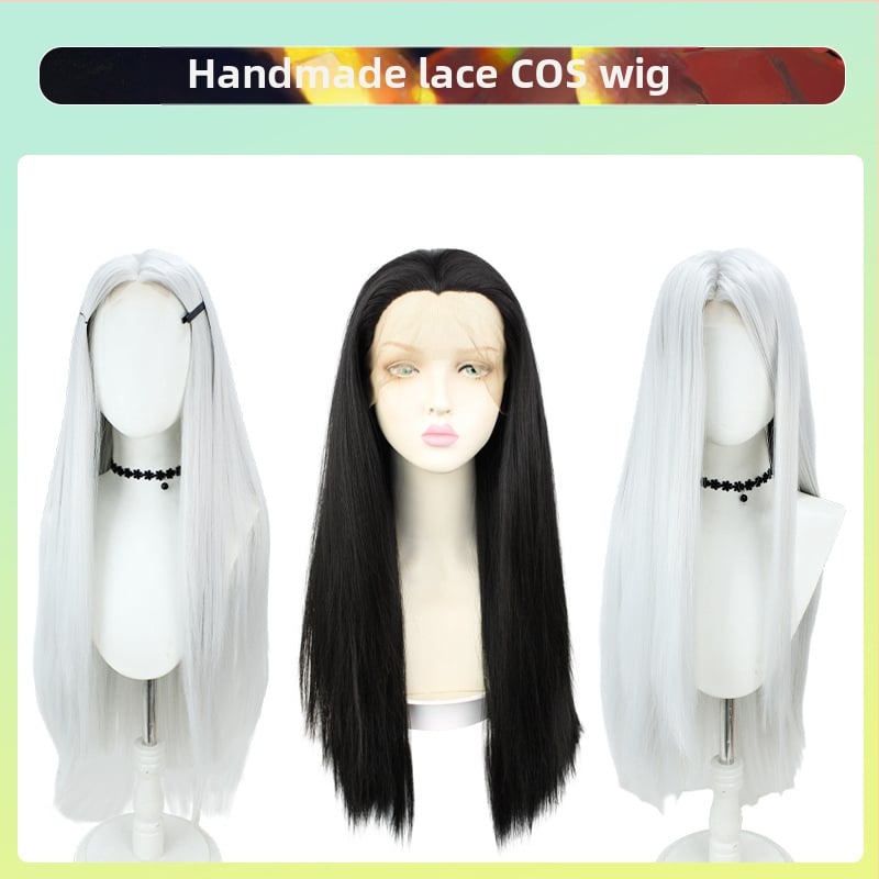 perucă cosplay cu fibră rezistentă la temperatură, păr drept, construcție cu mecanism, model Beauty tip, origine Yiwu