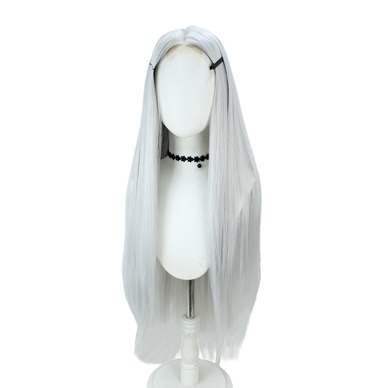 perucă cosplay cu fibră rezistentă la temperatură, păr drept, construcție cu mecanism, model Beauty tip, origine Yiwu