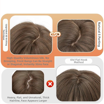 Paruka: dlhá rovná paruka s rovnými ofinami, prirodzený vzhľad, vlasy z vysokoteplotného hodvábu, nejde farbiť