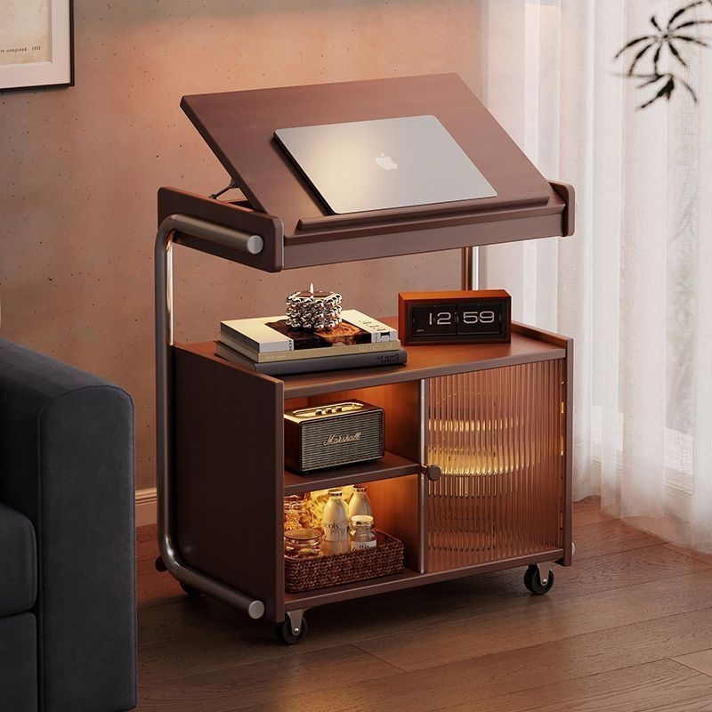 Bambusest külgkapist rattadega, hoiukapp uues Hiina stiilis