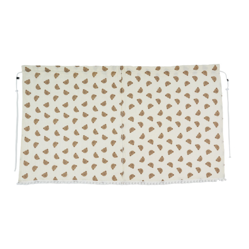 Dvigubo sluoksnio medvilninė automobilių užuolaida su lokio ir kiškio motyvu privatumui, saulės apsaugai ir šilumos izoliacijai (kabinimo tipas)