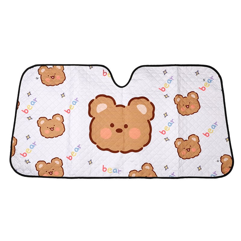 Auto päikesekaitsevarju karikatuurtrükiga ja alumiiniumfooliumiga, kinnitamine imepalliga, kaal 200 g