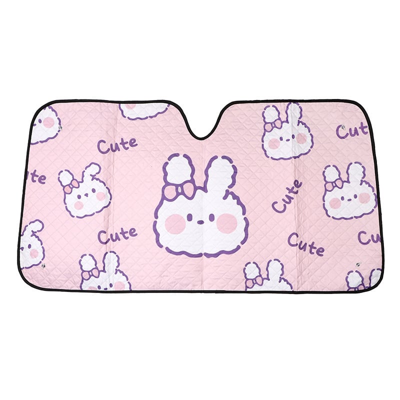 Auto päikesekaitsevarju karikatuurtrükiga ja alumiiniumfooliumiga, kinnitamine imepalliga, kaal 200 g