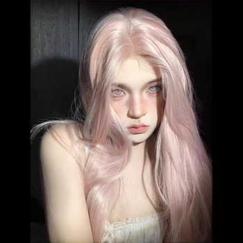 Dlhá rovná parochňa s kosím ofinkom, plná čiapka, vlákna odolné voči vysokej teplote