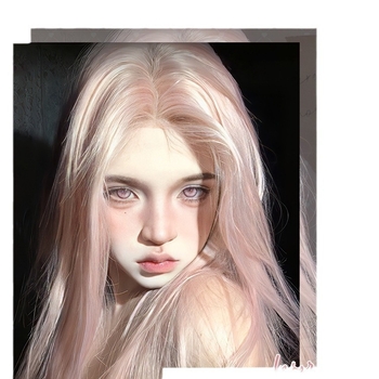 Dlhá rovná parochňa s kosím ofinkom, plná čiapka, vlákna odolné voči vysokej teplote