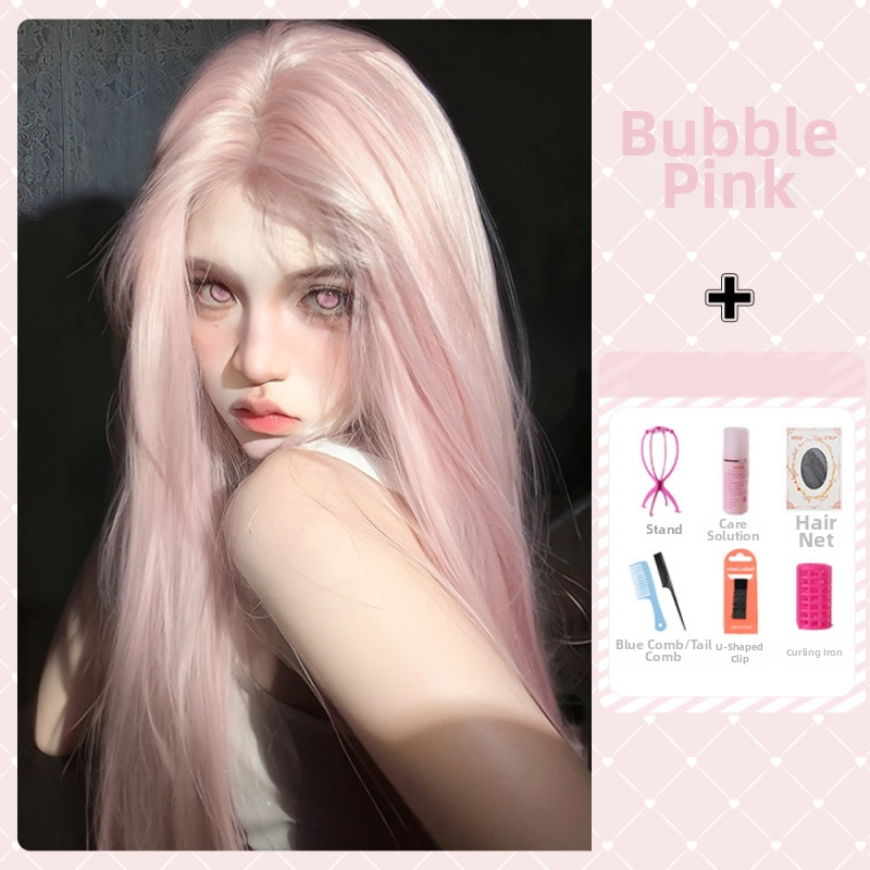 Dlhá rovná parochňa s kosím ofinkom, plná čiapka, vlákna odolné voči vysokej teplote