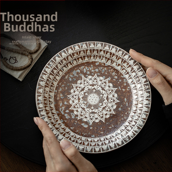 Kerámia teáskanna alap és teás tálca gyümölcstállal, kínai stílus, Yunhua Hall márka, testreszabható feldolgozás, licencelhető magáncímke