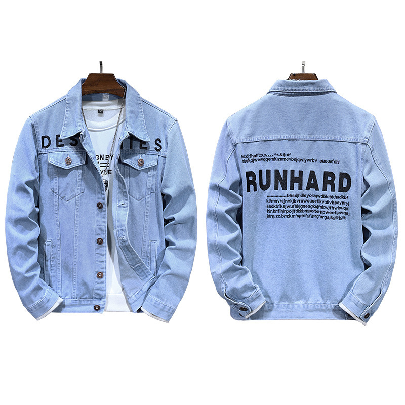 Jakk, tänavustiil, lapp-kaelus, slim lõige, trükk