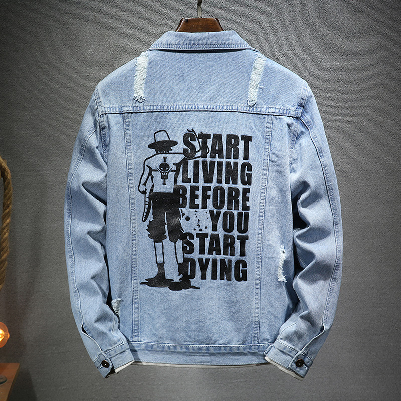 Jakk, tänavustiil, lapp-kaelus, slim lõige, trükk