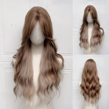 Ekstravaganta parūka ar priekšējo mežģīņu malu, garas taisnas matu šķipsnas, modelis L1837, karstumizturīgas šķiedras, bangs: taisnas vai slīps, sejas konturēšanas efekts, Liangsen