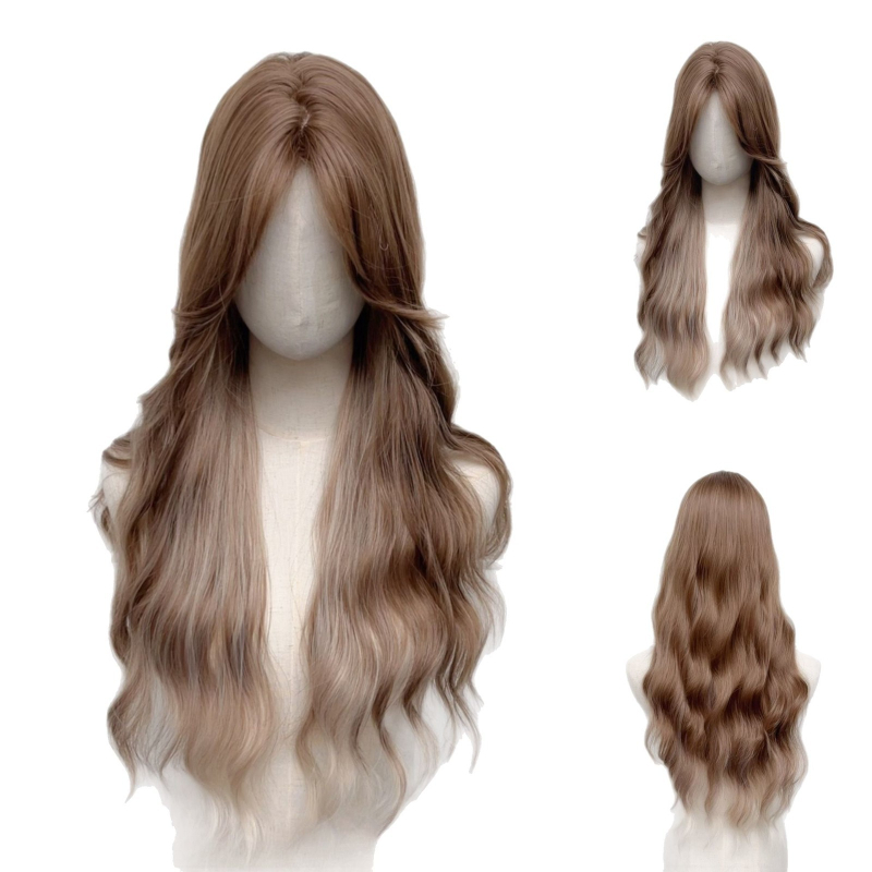 Ekstravaganta parūka ar priekšējo mežģīņu malu, garas taisnas matu šķipsnas, modelis L1837, karstumizturīgas šķiedras, bangs: taisnas vai slīps, sejas konturēšanas efekts, Liangsen