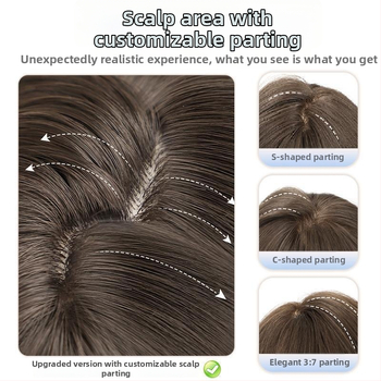 Denná parochňa z vlákien odolných voči teplu, dlhé kučeravé vlasy, vhodná pre všetky odtiene pokožky