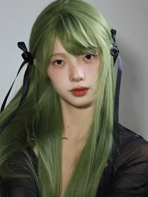 Garā taisna matu parūka ar bangs, karstumizturīga sintētiska šķiedra, pilns galvas pārklājums, nav piemērota krāsošanai ar karstām krāsām, stils Star Fashion