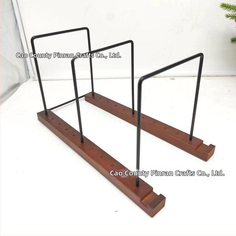 Vinüülplaatide hoidja puidu- ja rauakonstruktsiooniga – kaasaegne lauadisplay, kokkupandav, Pinran