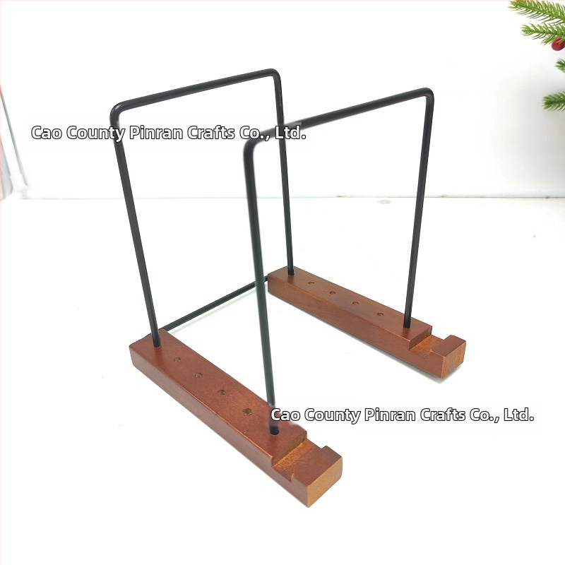 Vinüülplaatide hoidja puidu- ja rauakonstruktsiooniga – kaasaegne lauadisplay, kokkupandav, Pinran