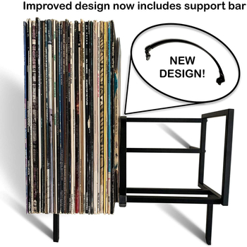 Metalinė laikymo lenta vinilinėms plokštelėms su CD laikikliu ir nuimamais žurnalų laikikliu – Yishi