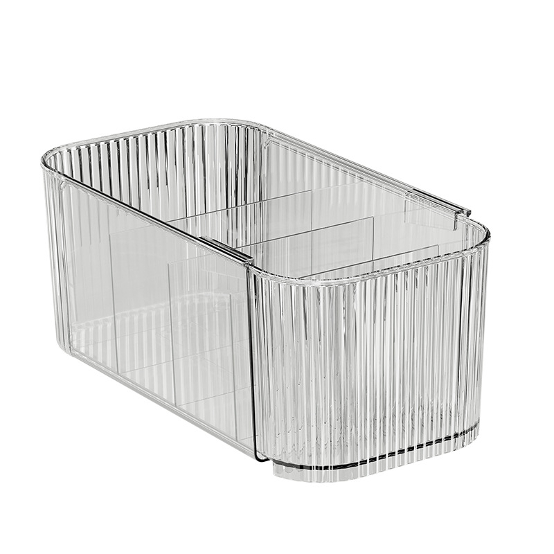 Teleskopska akrilna kutija za pohranu s pregradama, proširiva, kapacitet 2 L