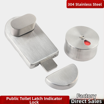 Duru spynos indikatorius viešųjų tualetų pertvaroms — šlifuoto paviršiaus 304 nerūdijantis plienas, modernus paprastas stilius, Suoweigu prekinis ženklas