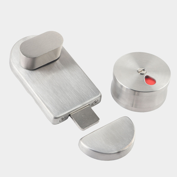 Indicator de încuietoare a ușii pentru despărțitoare de toalete publice — oțel inoxidabil 304 cu finisaj periat, stil modern simplu, Suoweigu