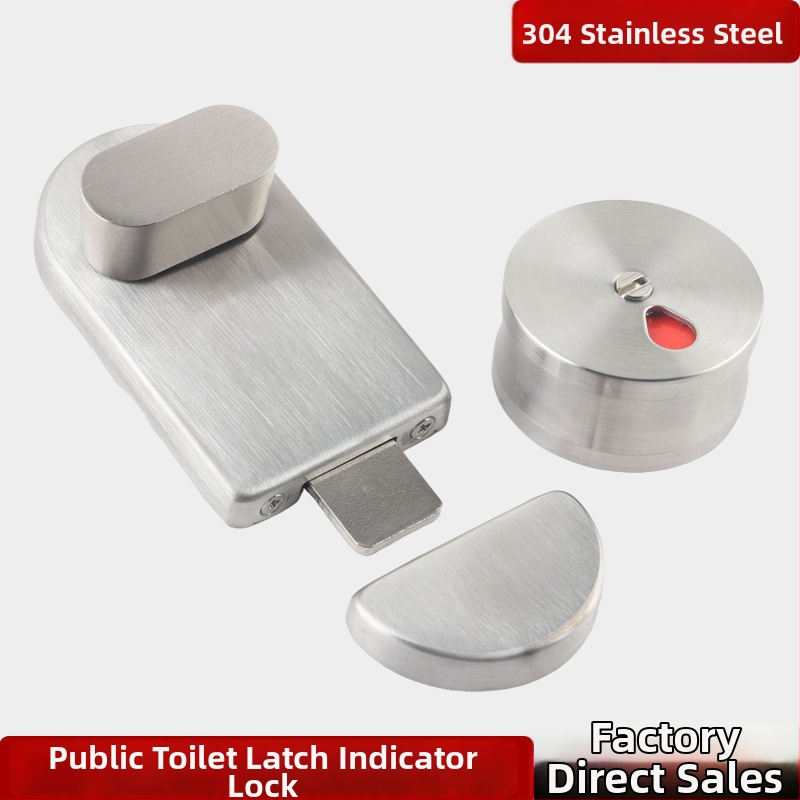 Duru spynos indikatorius viešųjų tualetų pertvaroms — šlifuoto paviršiaus 304 nerūdijantis plienas, modernus paprastas stilius, Suoweigu prekinis ženklas