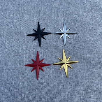 Автомобилен стикер за каросерия от Good Lili, 3D стикер, модел растения и цветя, лепилен монтаж, декоративна осмоъгълна звезда на задния капак