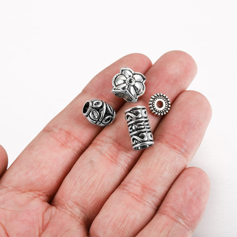 DIY dodaci za nakit, distančne perle od cinka, 6–7 mm, za izradu ogrlica i narukvice