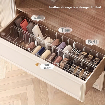 Rihmade hoiukast jaotustega — PET materjal, virnastatav, 2 L maht, triibuline muster, kerge luksuslik stiil