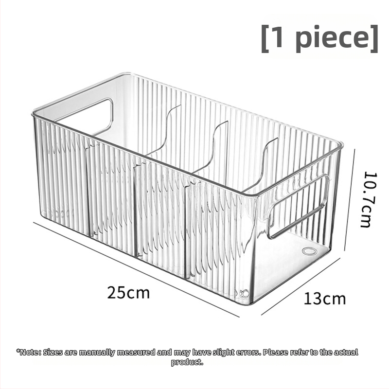 Rihmade hoiukast jaotustega — PET materjal, virnastatav, 2 L maht, triibuline muster, kerge luksuslik stiil