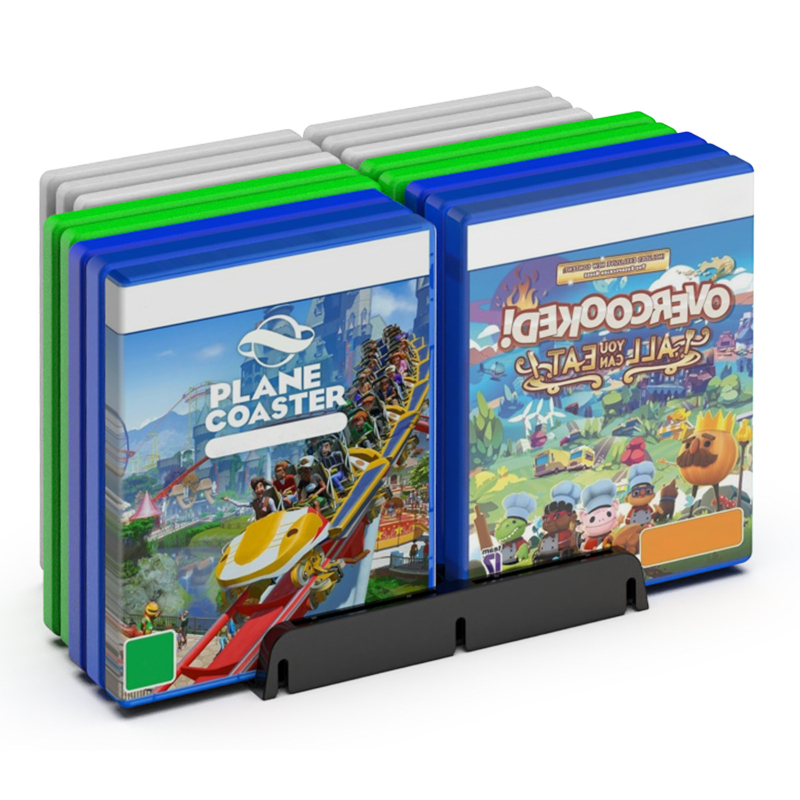 Disku uzglabāšanas statīvs PS5 Slim Pro, Xbox un Switch – galda disku turētājs no ABS ar paplašinājumu