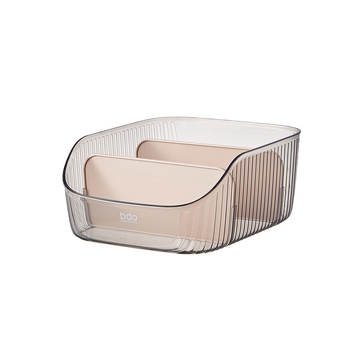 Kolmeosaline kosmeetika hoiukarp – kerge luksuslik lauaorganisaator huulepulkade ja naha hoolduse jaoks (PET plast, 2L, mudel BDO-6306)