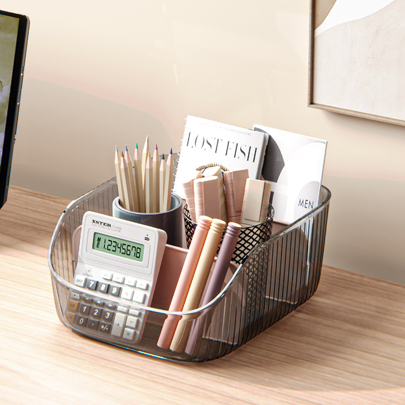 Kolmeosaline kosmeetika hoiukarp – kerge luksuslik lauaorganisaator huulepulkade ja naha hoolduse jaoks (PET plast, 2L, mudel BDO-6306)