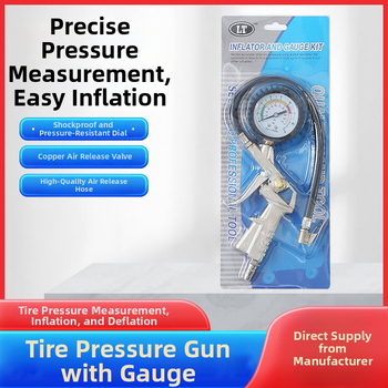 Chenqi skaitmeninis padangos slėgio matuoklis su PSI ekranu, diapazonas 0-220 psi, tikslumas 0,05, metalo korpusas