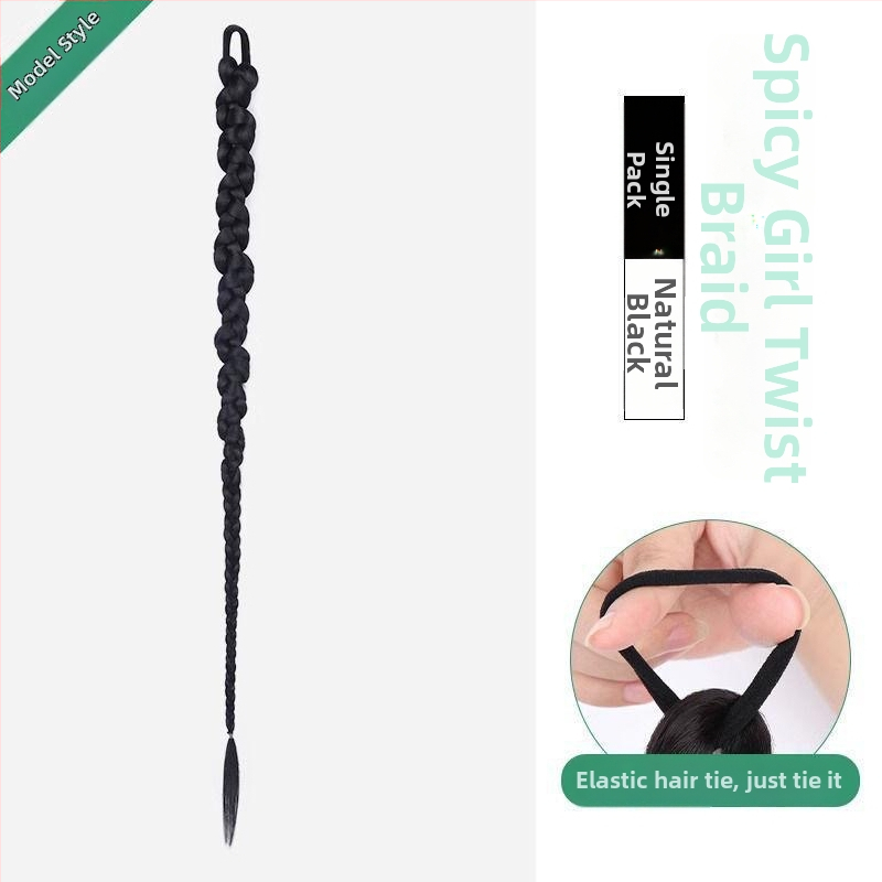 Perucă cu coadă - țesută manual, sârmă rezistentă la temperatură, model Twist Debate, marcă Field, origine Henan, nepotrivită pentru vopsire cu temperatură înaltă.