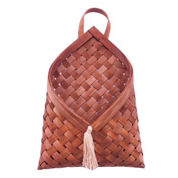 Ručni pleteni koš za cvijeće, idiličnog stila, zidni viseći organizator za biljke, od drvenih čipsa