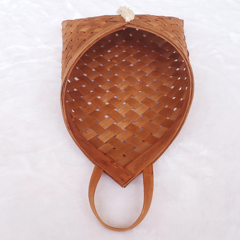 Ručni pleteni koš za cvijeće, idiličnog stila, zidni viseći organizator za biljke, od drvenih čipsa