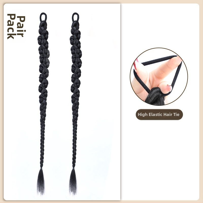 KENNY parukas ar poniju uodega ja pintud, Hiina Hanfu stiilis külgpintud, Horsetail mudel, kõrge temperatuuriga traat, naistele