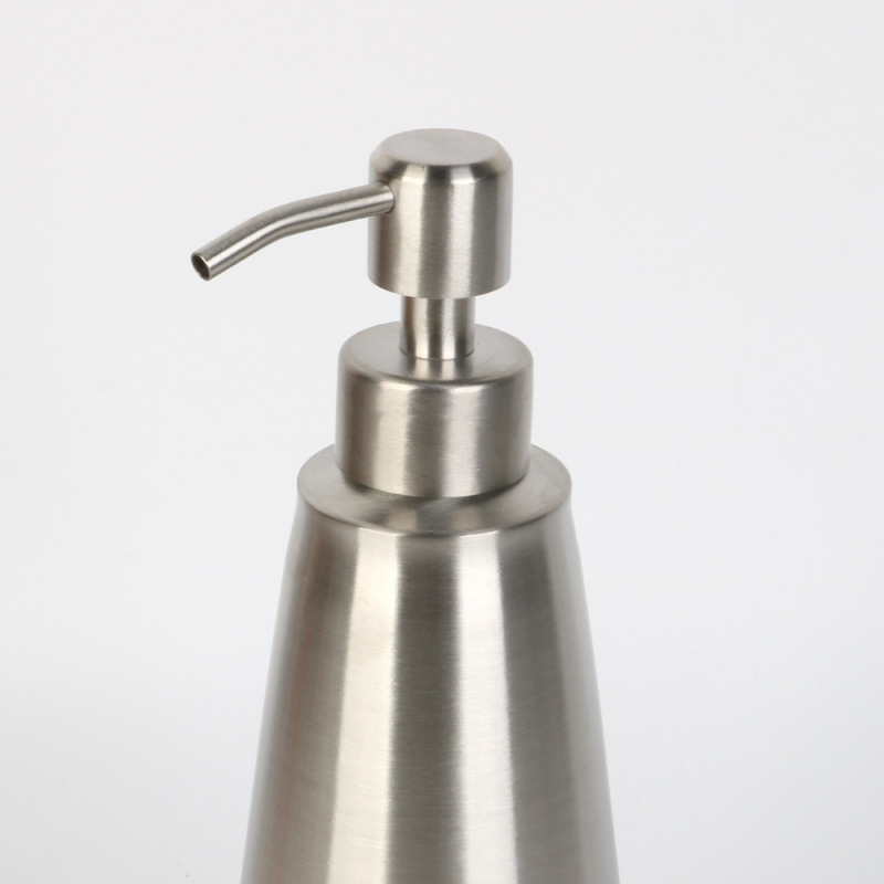 Doser sapuna od nehrđajućeg čelika 304, ručni pritisak, polirana površina, 210 g, moderan minimalistički stil