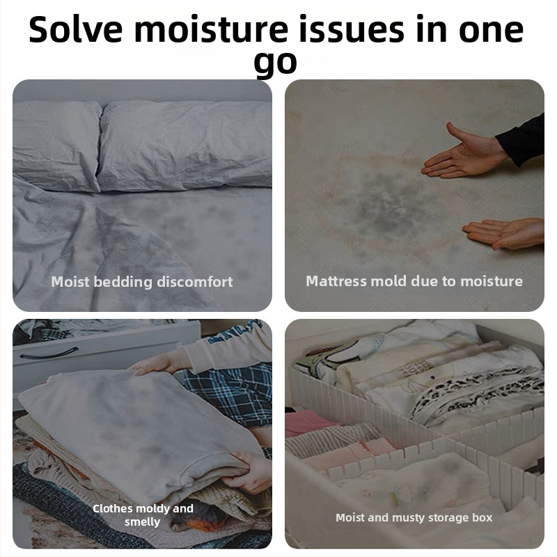 Vidaus drabužinės desikantas maišelis – drėgmės absorbcija, įpakavimas maiše, lygi padėtis