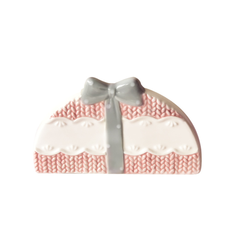 Držiak na vreckovky, keramika s reliéfom ručne maľovaná, zvislý stolný regál do kuchyne, reštaurácie, kaviarne, hotela