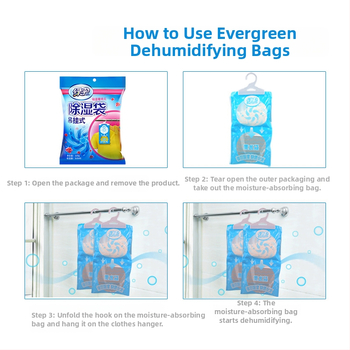 Green Umbrella pakabinamasis desikantas drabužių spintoje, drėgmės sugerėjas, 220 g, 24 vnt., pakabinimo būdas