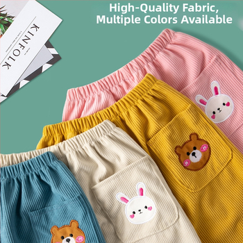 Vaikų žieminės kordurojų kelnytės viršutinės kelnės, atspariosvandeniui, unisex, animacinis raštas, poliesteris, amžius 3–8 m, ūgis 66–140 cm