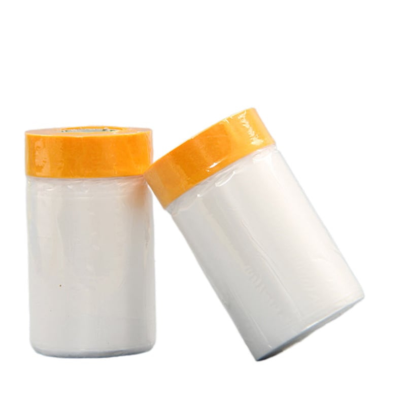 Automobilių dažų maskavimo plėvelė aukštos temperatūros, be siūlių elektrostatinė adhezija; popieriaus+PE plėvelė, storis 60–70 μm, tekstūruotas popieriaus pagrindas, laidumas 80%