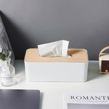 Cutie de șervețele pentru birou – Material PP, Model simplu pentru birou, Multifuncțională, Logo tipărit, Personalizare disponibilă
