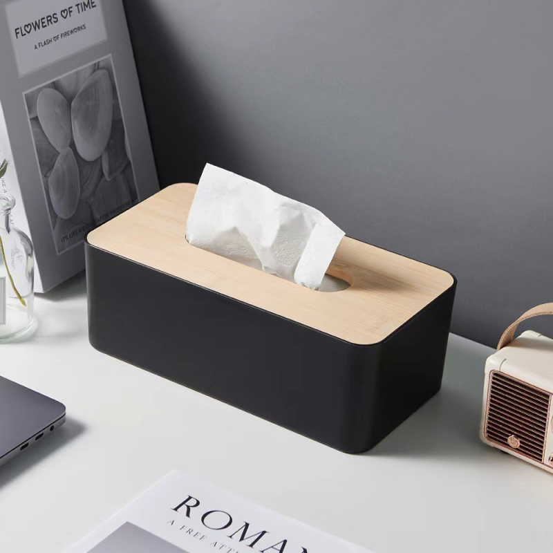 Cutie de șervețele pentru birou – Material PP, Model simplu pentru birou, Multifuncțională, Logo tipărit, Personalizare disponibilă
