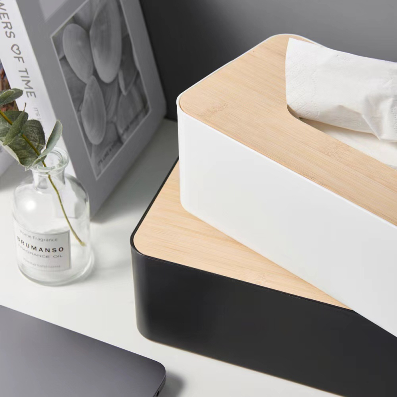 Cutie de șervețele pentru birou – Material PP, Model simplu pentru birou, Multifuncțională, Logo tipărit, Personalizare disponibilă