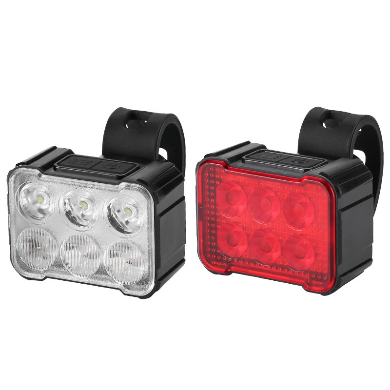 Svjetla za bicikl naprijed i nazad za planinske bicikle – noćna vožnja, upozoravajuće svjetlo, prilagodljivo obradivanje; Značka: Druga; Nije uvezeno; Prikladno za privatnu marku