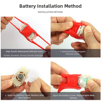 Feng en Frog LED dviračio žibintas naktinei kelionei – priekinis ir galinis žibintas dviračiui, paspirtukui ir balansinei plokštei