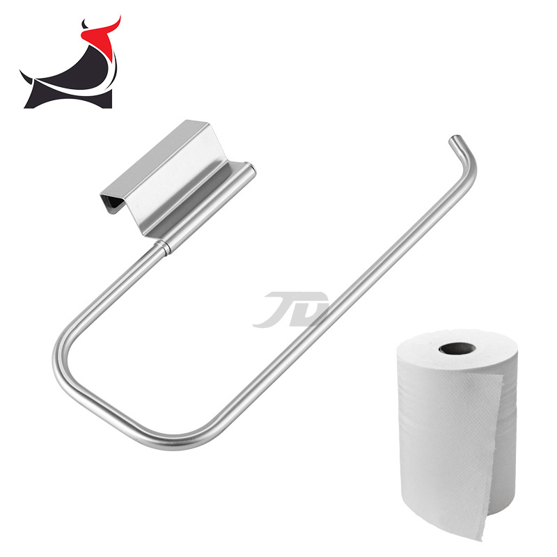 Nerūdijančio plieno virtuvės popieriaus laikiklis — kvadratinė forma, šlifuotas paviršius, šiuolaikinis paprastumas