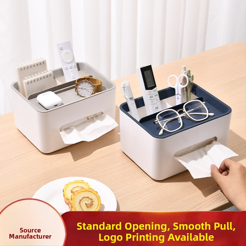 Taskurätikute kasti, kaasaegne minimalistlik plastist lauakasti korraldaja, mitmeotstarbeline hoidik, 24tk pakend (materjal: plastikas, lauakasti formaat, mitmeotstarbeline, 24tk pakend)