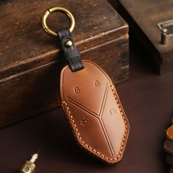Auto võtme ümbris Leopard 5 Discovery Edition, tõeline veisnahk, retro stiil, kohandamine saadaval